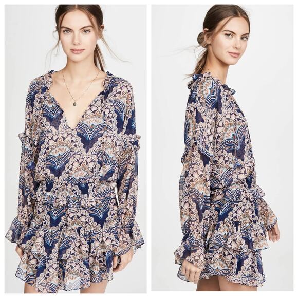 Misa Los Angeles Lolita Mini Dress In Resort Paisley Size M - Picture 16 of 16